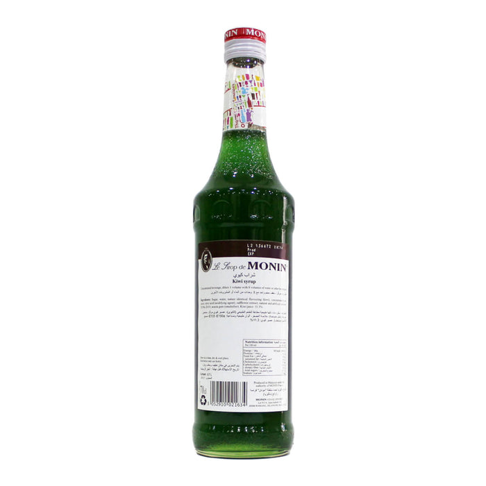 Monin Kiwi Syrup 700ML back label UAE