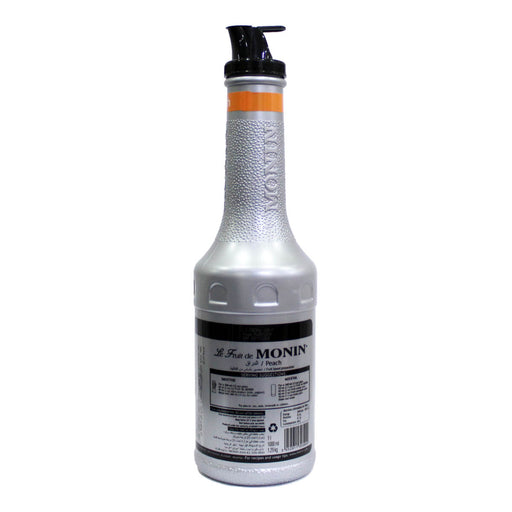 Monin Peach Fruit Mix Puree 1LTR back label UAE