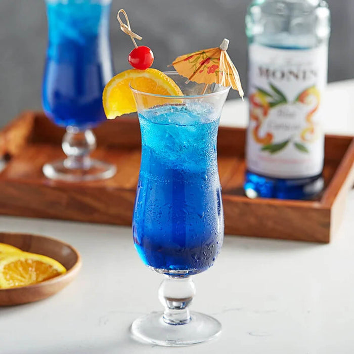 Monin Blue Lagoon Syrup bottle detail UAE