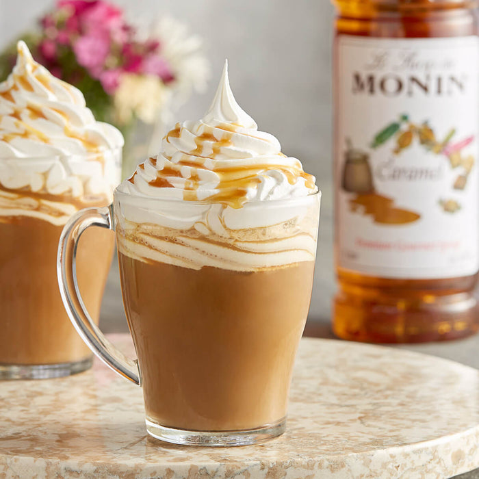 Monin Caramel Syrup bottle detail UAE