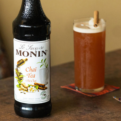 Monin Chai Tea Syrup 700ML back label UAE