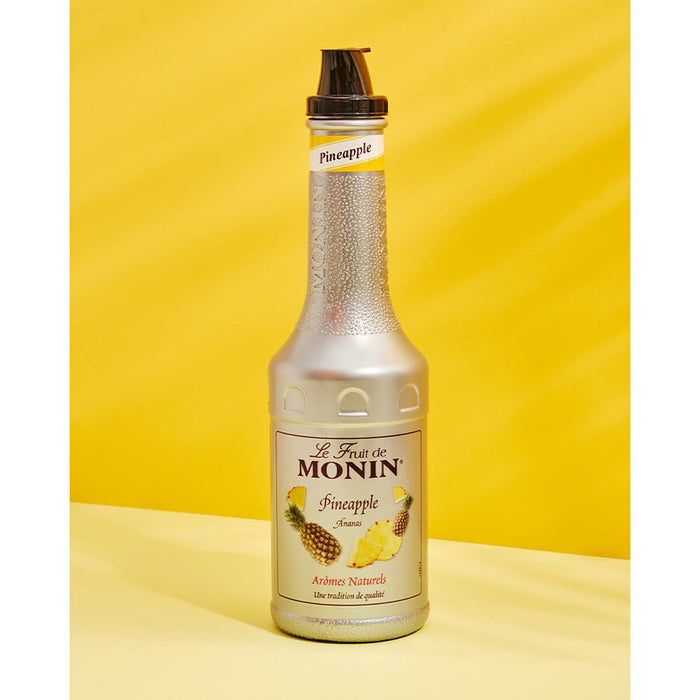 Monin Pineapple Puree 1LTR bottle detail UAE