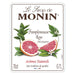 Monin Pink Grapefruit Syrup bottle detail UAE