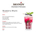 Blueberry Mojito made with Monin Blueberry Puree