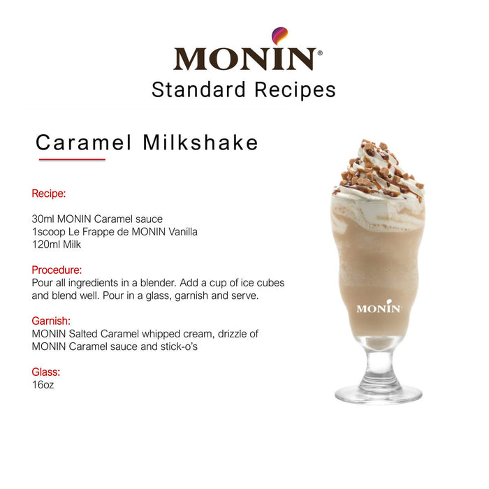 Caramel Milkshake made with Monin Caramel Sauce