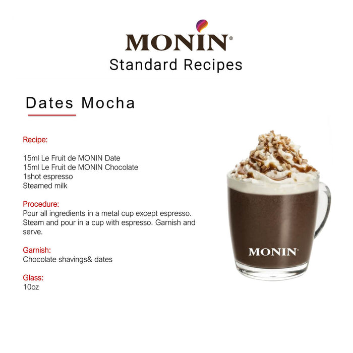 Dates Mocha made with Monin Chocolate Syrup