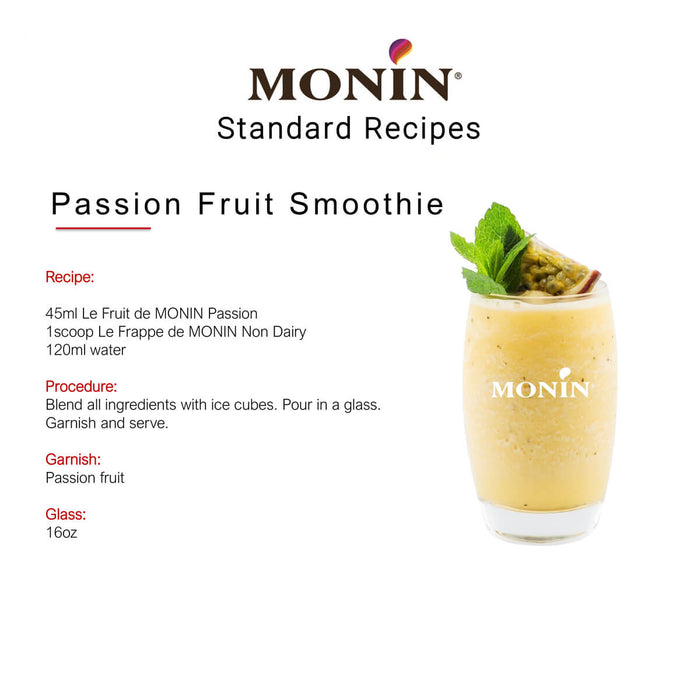 Monin Passion Fruit Puree 1LTR side detail UAE