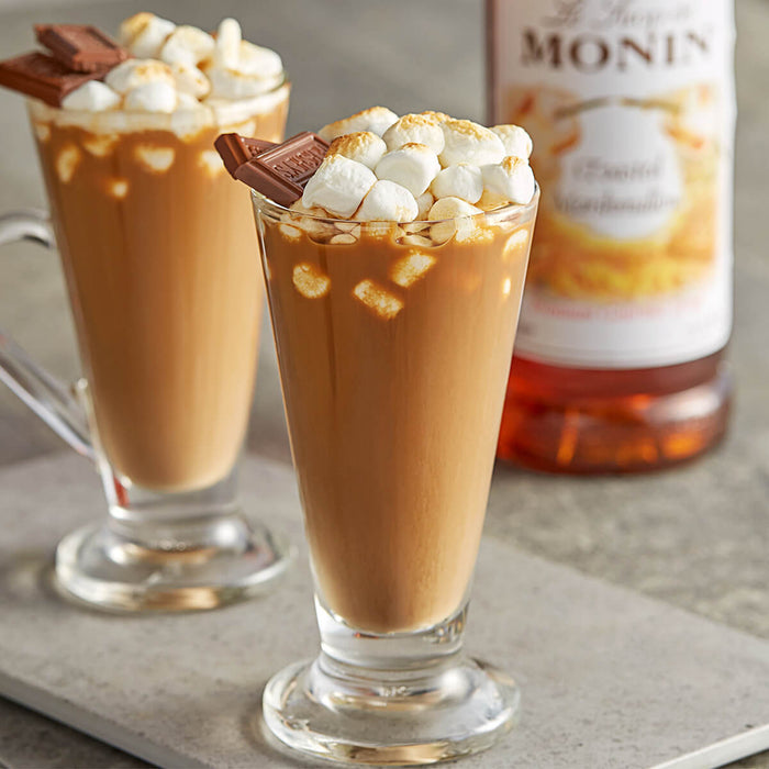 Monin Toasted Marshmallow Syrup label close up UAE