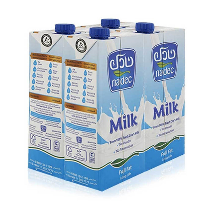 Nadec Full Cream, Long Life Milk - 12 X 1LTR — additional view | Addtocart Dubai UAE
