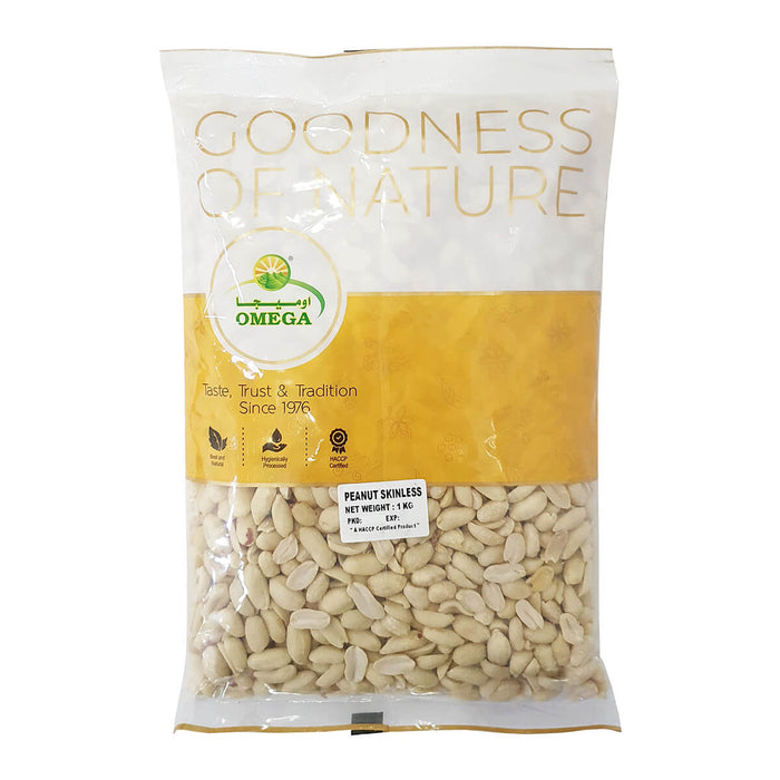 Omega Peanut Shelled Skinless - 1KG | Addtocart Dubai UAE