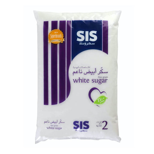SIS White Fine Granulated Sugar - 2KG | Addtocart Dubai UAE