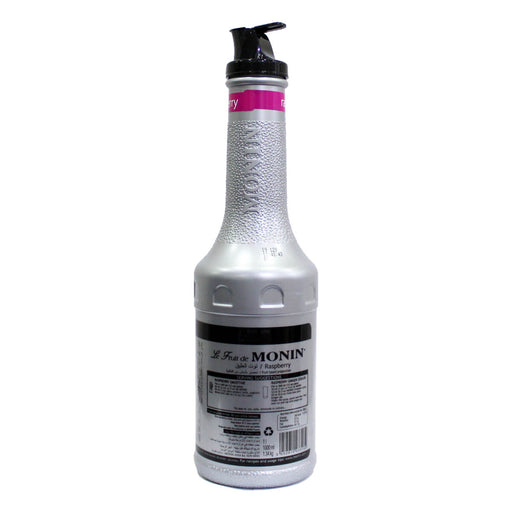 Monin Raspberry Fruit Mix Puree 1LTR back label UAE