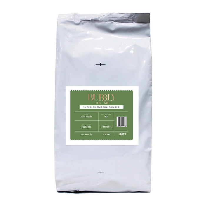 Bubbly Superior Matcha Powder for Beverage - 1KG | Addtocart Dubai UAE