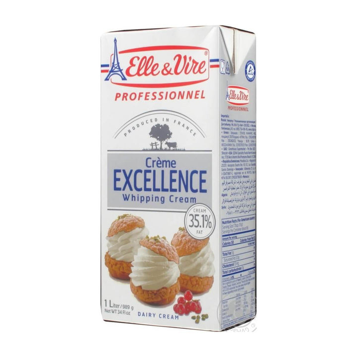 Elle & Vire Whipping Cream, France - 1LTR | Addtocart Dubai UAE