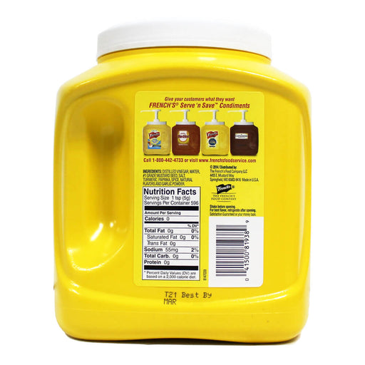 French's Yellow Mustard Sauce, USA - 2.98KG — additional view | Addtocart Dubai UAE