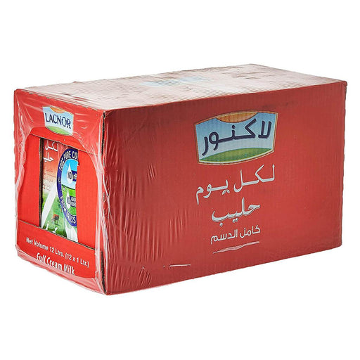 Lacnor Milk Full Cream - 12 X 1LTR | Addtocart Dubai UAE