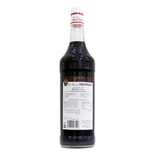 Monin Blackberry Syrup 1LTR back label UAE