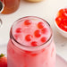 Strawberry popping boba pearls for bubble tea