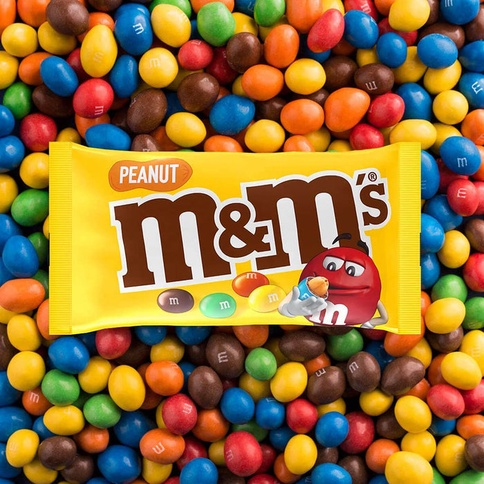 M&M's Peanut Chocolate Packets, 1 Box - 24 X 45G — additional view | Addtocart Dubai UAE