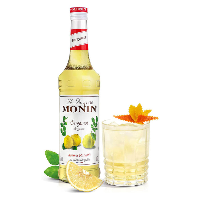 Monin Bergamot Syrup bottle detail UAE