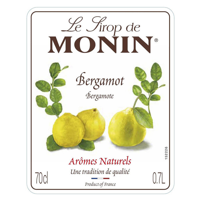 Monin Bergamot Syrup 700ML front view UAE